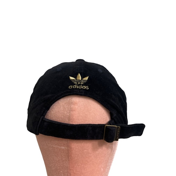 Vtg ADIDAS Originals Hat Womens Dark Navy Gold Trefoil Logo OSFW Y2K 90s Cap main image 8